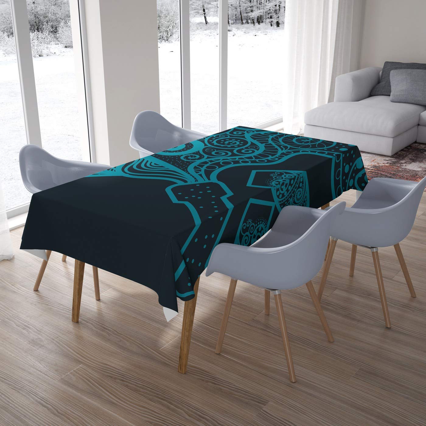 Bonamaison Kitchen Decoration, Tablecloth, 140cm x 200cm - Designed and Manufactured in Turkey