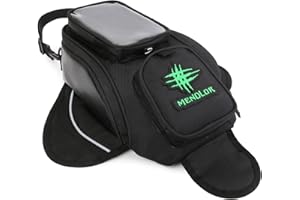 MENDLOR Motorcycle Tank Bag Navigation Bag Oxford Black Water Resistant with Super Strong Magnetic Gas Oil Fuel Tank Bag