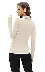 WIHOLL Plus Size Women Blouses Long Sleeve Shirts