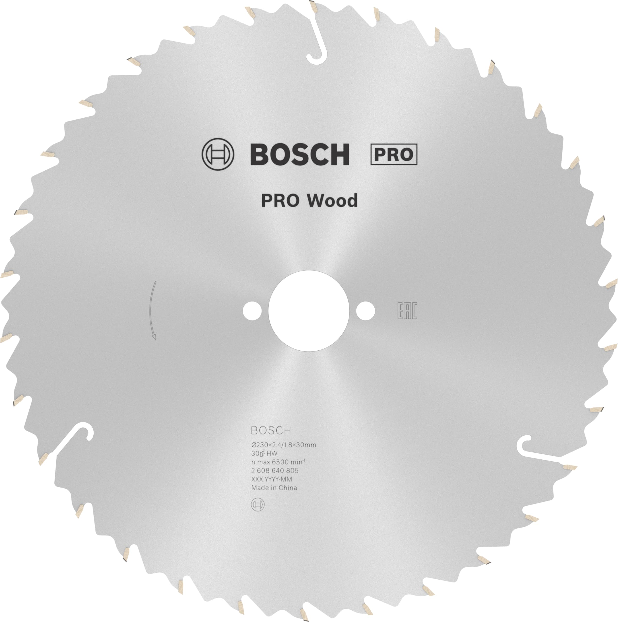 Bosch 1x PRO Wood Circular Saw Blade for Corded Hand-Held Circular Saws (for Softwood, Hardwood, Ø mm, Professional Accessory Hand-Held Circular Saw)