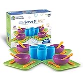 Learning Resources New Sprouts Serve It! Dish Set, Early Social Interactions, 24 Pieces, Ages 2+