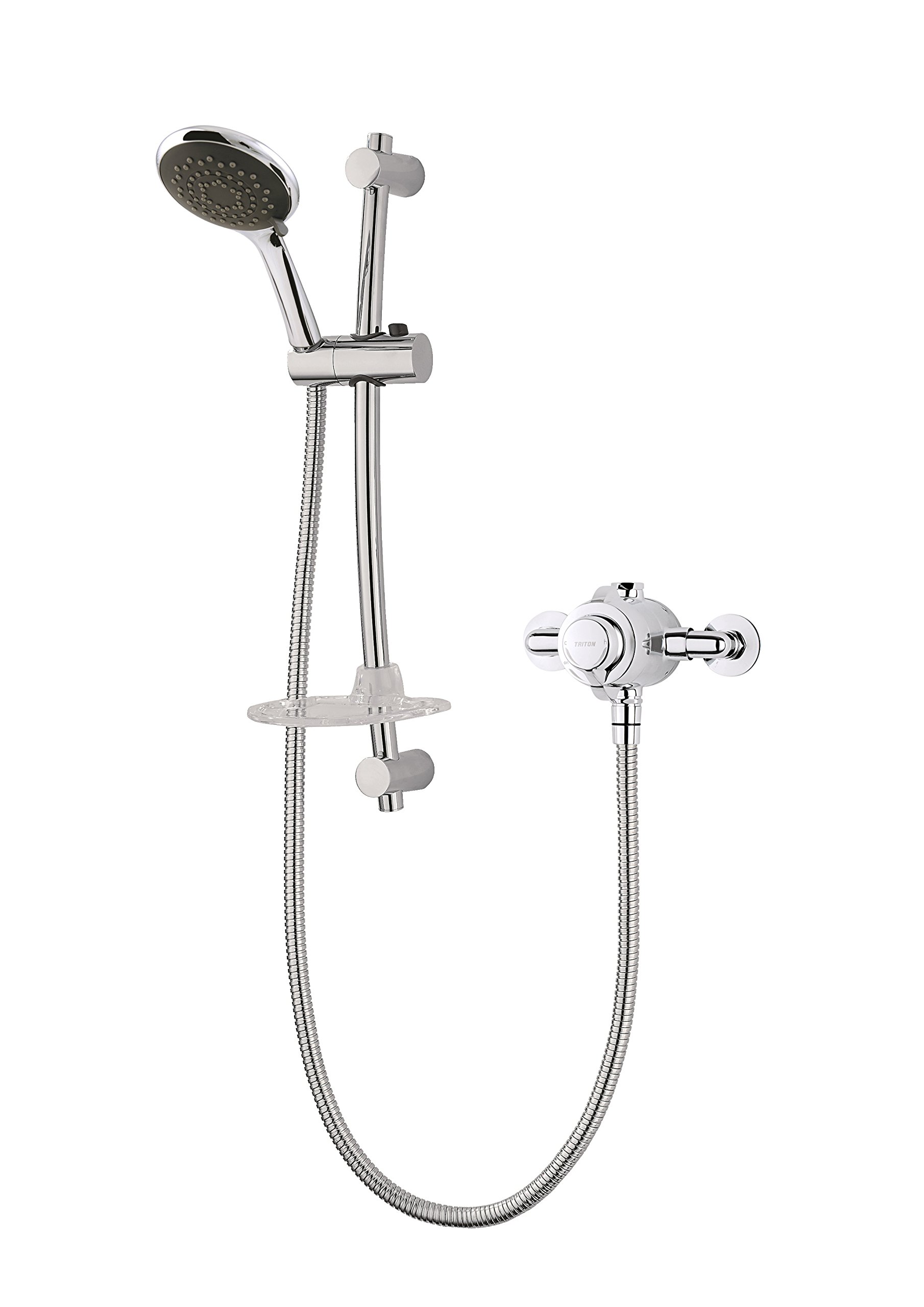 Triton Showers Lentini Mixer Shower | Chrome | Thermostatic | Concentric Mixer Shower for Bathroom