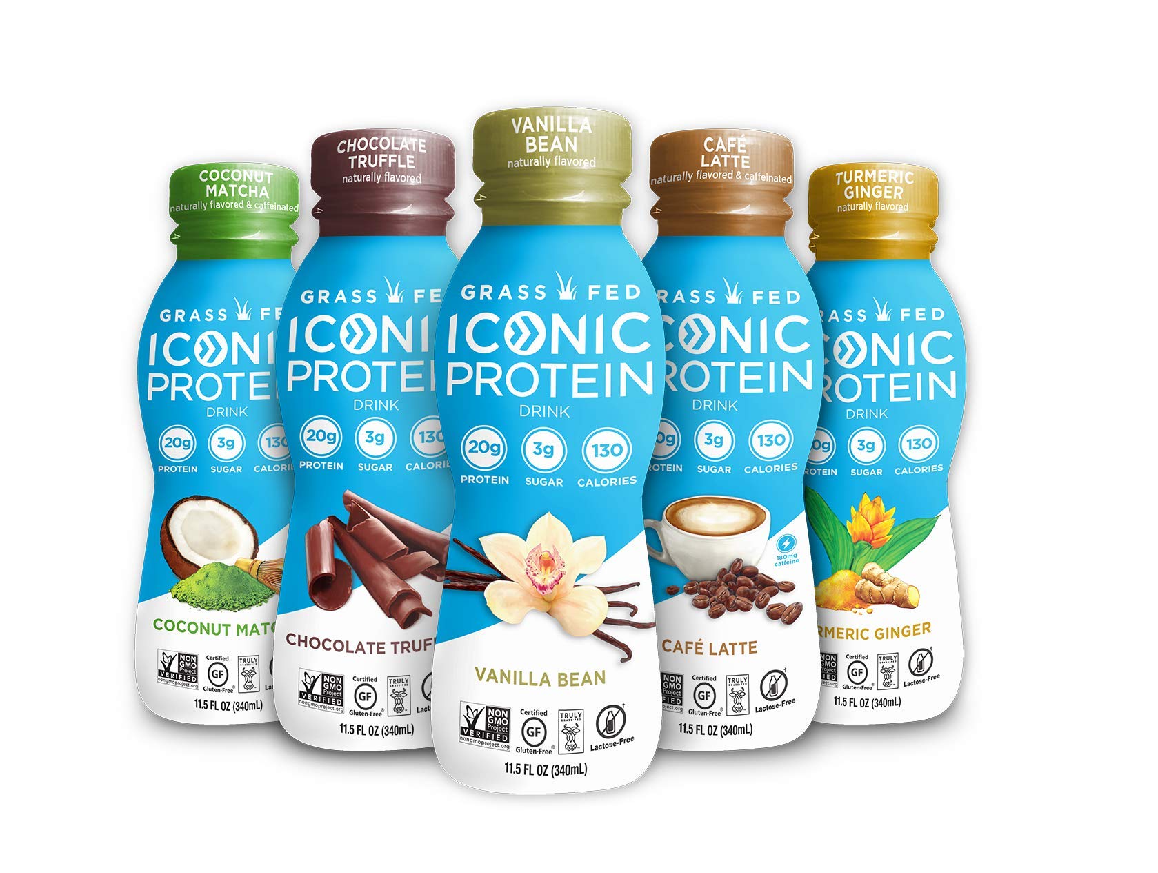 Iconic Grass Fed Protein Drinks, Vanilla Bean (4 Pack
