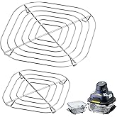2PCS Crisper Stainless Steel Rack Compatible with Ninja Glass Air Fryer, Air Fryer Accessories for Ninja Crispi Air Fryer FN1