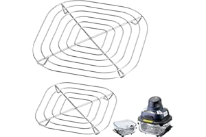 2PCS Crisper Stainless Steel Rack Compatible with Ninja Glass Air Fryer, Air Fryer Accessories for Ninja Crispi Air Fryer FN1
