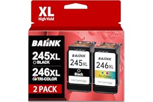 BAIINK 245XL 246XL Ink Cartridge Replacement for Canon 245XL 246XL Combo Pack PG-245XL CL-246XL Compatible with Canon PIXMA M