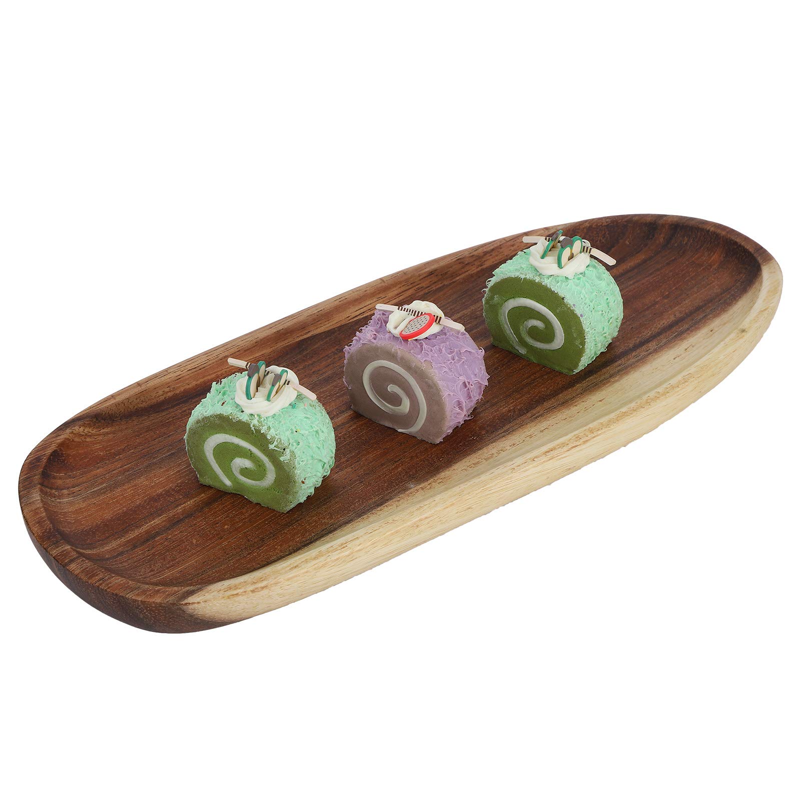 Serving Tray, Wooden Tray, Irregular Snack Fruit Serving Plate for Households, Hotels, Restaurants and Cafes Use, Kitchen Tableware(30 * 12)