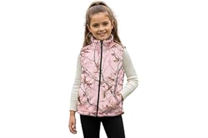 Dreaweet Girls Fuzzy Fleece Zip Up Vest with Pockets Lightweight Warm Sleeveless Jacket Coat for Toddler Youth 2T to 11-12Y