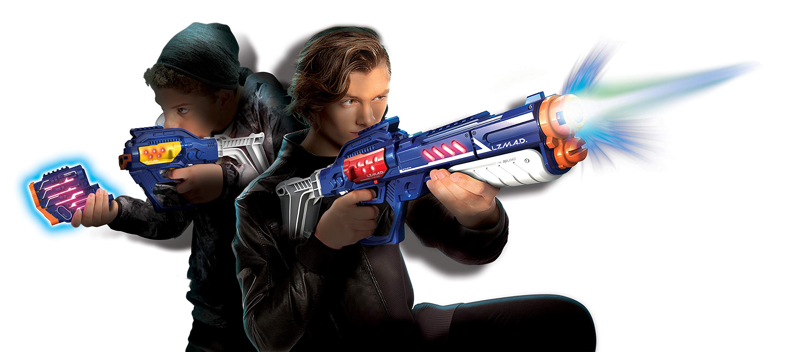 Silverlit LAZER M.A.D - Laser Game - Advance Battle Ops X - Powerful Extreme Blasters - Pump Module and Multiple Shots Included - Toy - Set of 2 Players