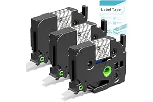 EazeID Tze-131 Replacement for Brother Label Maker Refills Clear P-Touch Label Tape 12mm 0.47 Laminated TZ Tze131 for PT D210