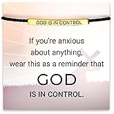 STORYJEWELLERY God Is in Control Bracelet for Women, Christian Gifts for Women, Religious Christian Bracelets, Confirmation Baptism and Easter Gifts, 925 Sterling Silver Mantra Bracelet, Faith Jewelry