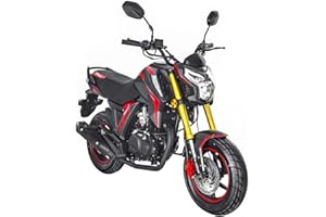 X-PRO 150cc Gas Motorcycle Adult Motorcycle Moped Scooter KP Mini 150 Street Motorcycle Bike Assembled Made by Lifan（Black/Red）