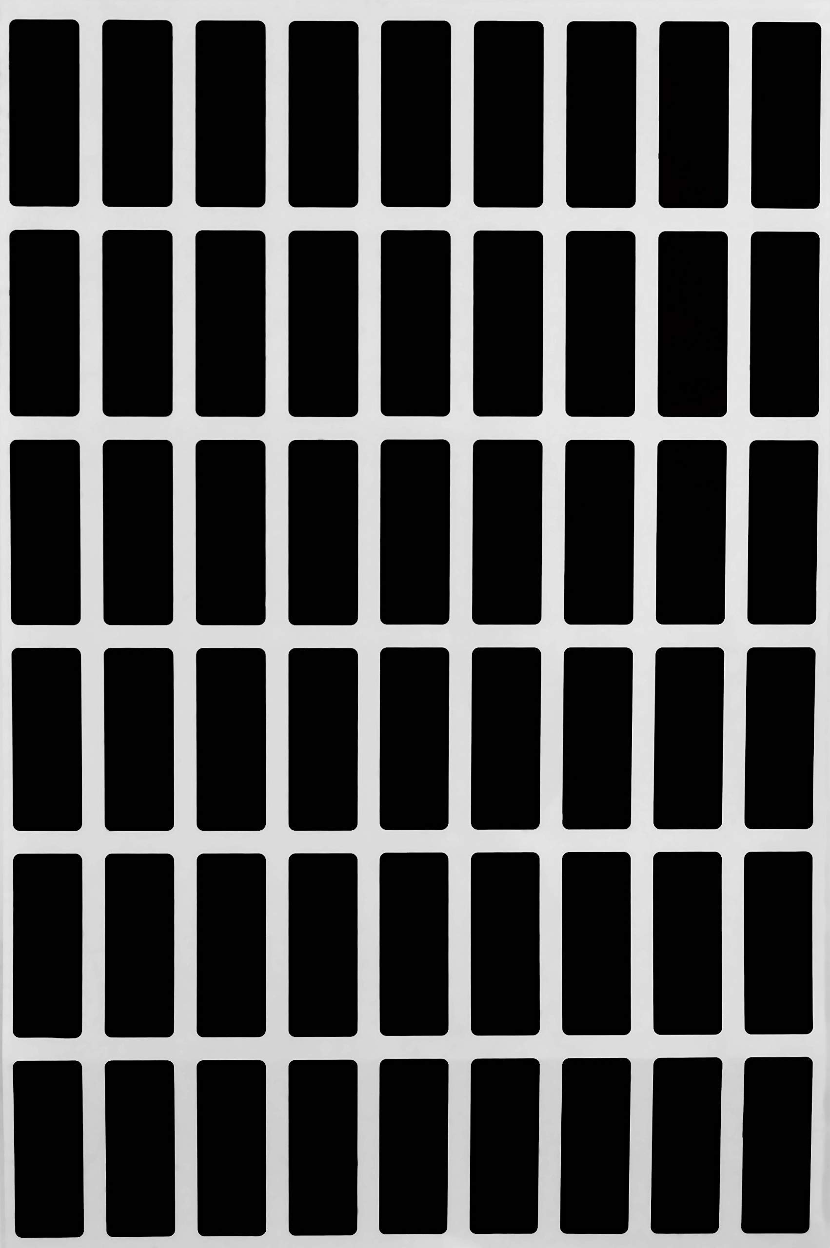 Royal Green Name Tag Stickers 25mm x 10mm Adhesive Black Rectangle Label 2.5cm x 1cm 810 Pack