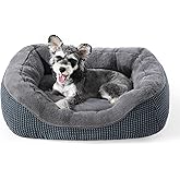 INVENHO Small Dog Bed for Small Dogs, Cat Beds for Indoor Cats Washable, Orthopedic Dog Bed, Warming Soft Calming Sleeping Puppy Bed Durable Pet Bed with Anti-Slip Bottom S(20"x19"x6")