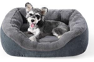 INVENHO Small Dog Bed for Small Dogs, Cat Beds for Indoor Cats Washable, Orthopedic Dog Bed, Warming Soft Calming Sleeping Puppy Bed Durable Pet Bed with Anti-Slip Bottom S(20"x19"x6")