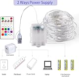 Ooklee Colour Changing Fairy Lights LED String 50 LED 16.4ft Remote USB/Battery view 5