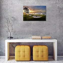 chenchenArt Pebble Beach Golf Course Wall Art