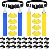 DkOvn Flag Football Belt, 2pcs Adjustable Flag Football Belt with Belt and Flags, for Youths, Adults