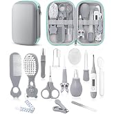 YASEW Baby Grooming Kit, Storage Bag, Newborn Essentials, Baby Shower Gift | Baby Comb and Brush, Nail, Hair, Nasal &amp; Temperature Care Tools, BPA-Free, Travel Ready, for Girls &amp; Boys