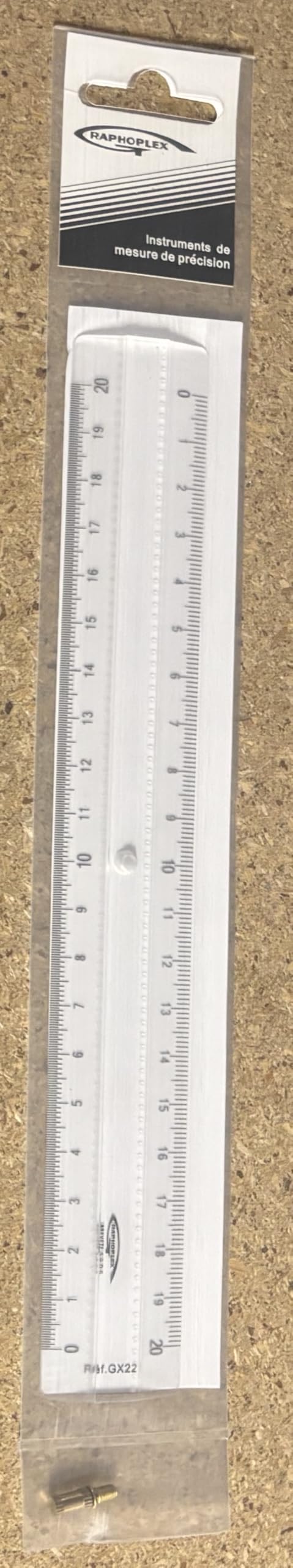 Graphoplex Ruler 2 Bevels + Embossment Transparent 20 cm Transparent