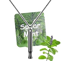 YZINSIGHT Breathing Necklace with Adjustable Resistance, Quit Smoking and No Inhaler with Refillable Mint Pods, Breathe Free Necklace for Anxiety Relief, Relaxation, Focus, Mindful Breathing