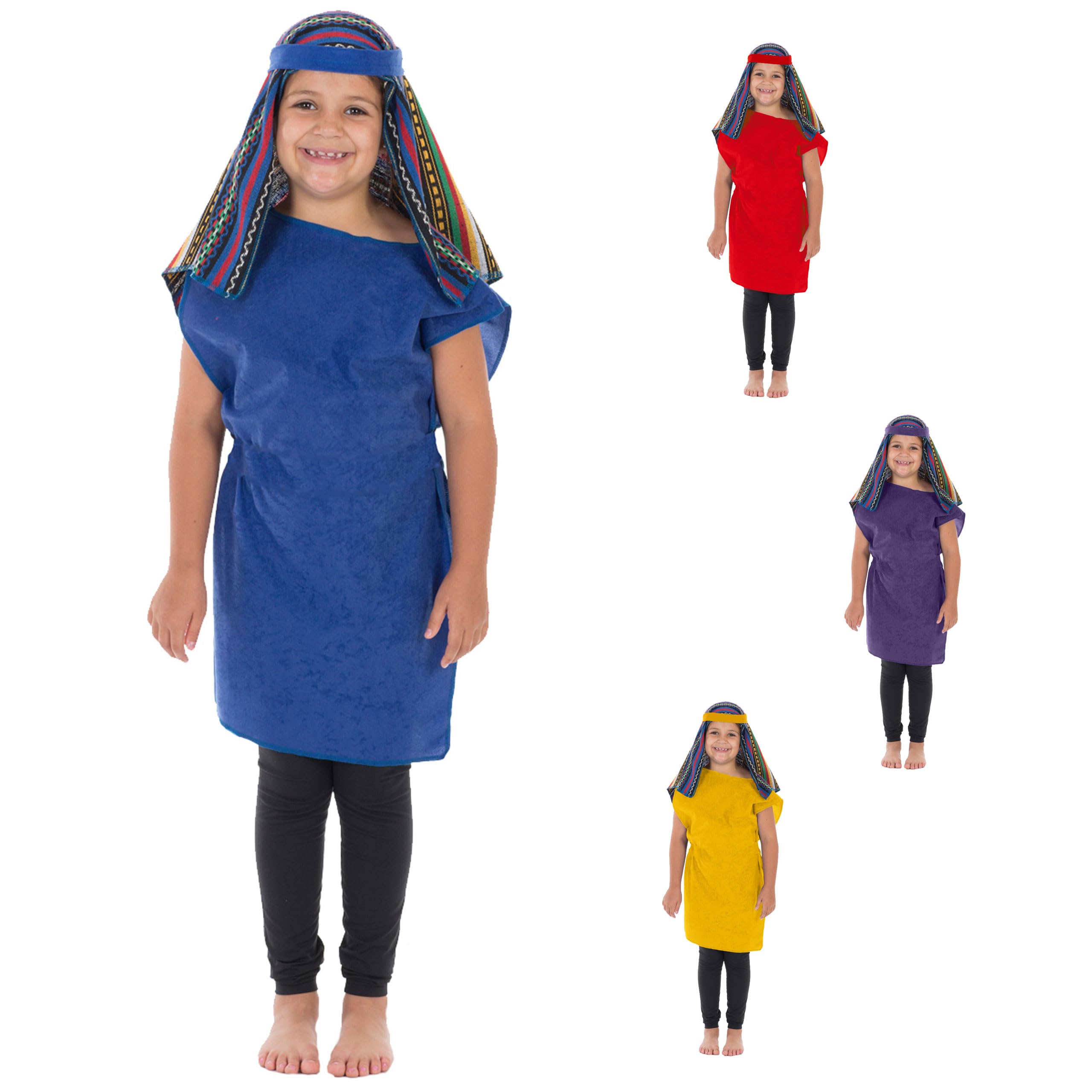 Charlie Crow Samuel Nativity/Shepherd costume for kids. One size 3-8 years. BLUE