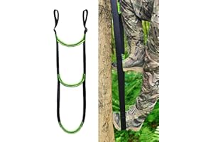 MLNSUNNY Double-Thickened and Widened 3-Step Climbing Aider for Hunting Tree Steps,Fall-preventing Adjustable Hook and Loop D