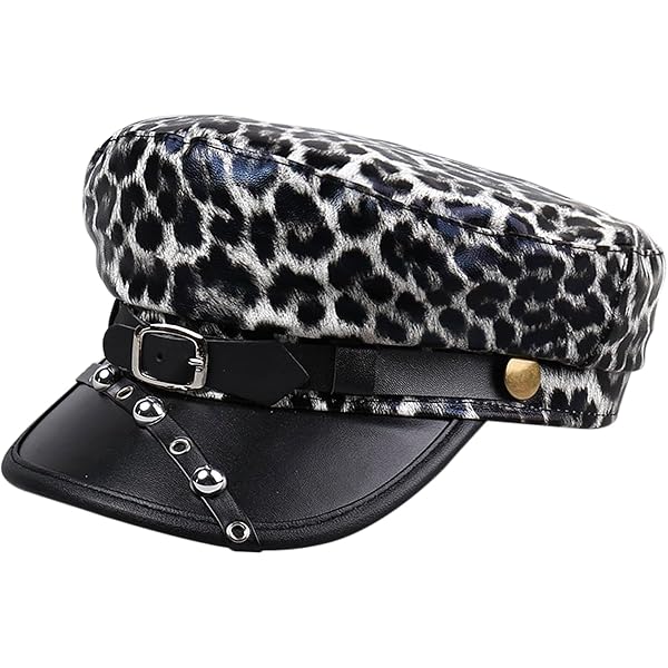 5886 Newsboy Hats, Unisex Adjustable Fashion Leopard Ivy Flat Cap Gatsby Women Classic Leopard Flat Cap Newsboy Gatsby Golf Duckbill  main image 3