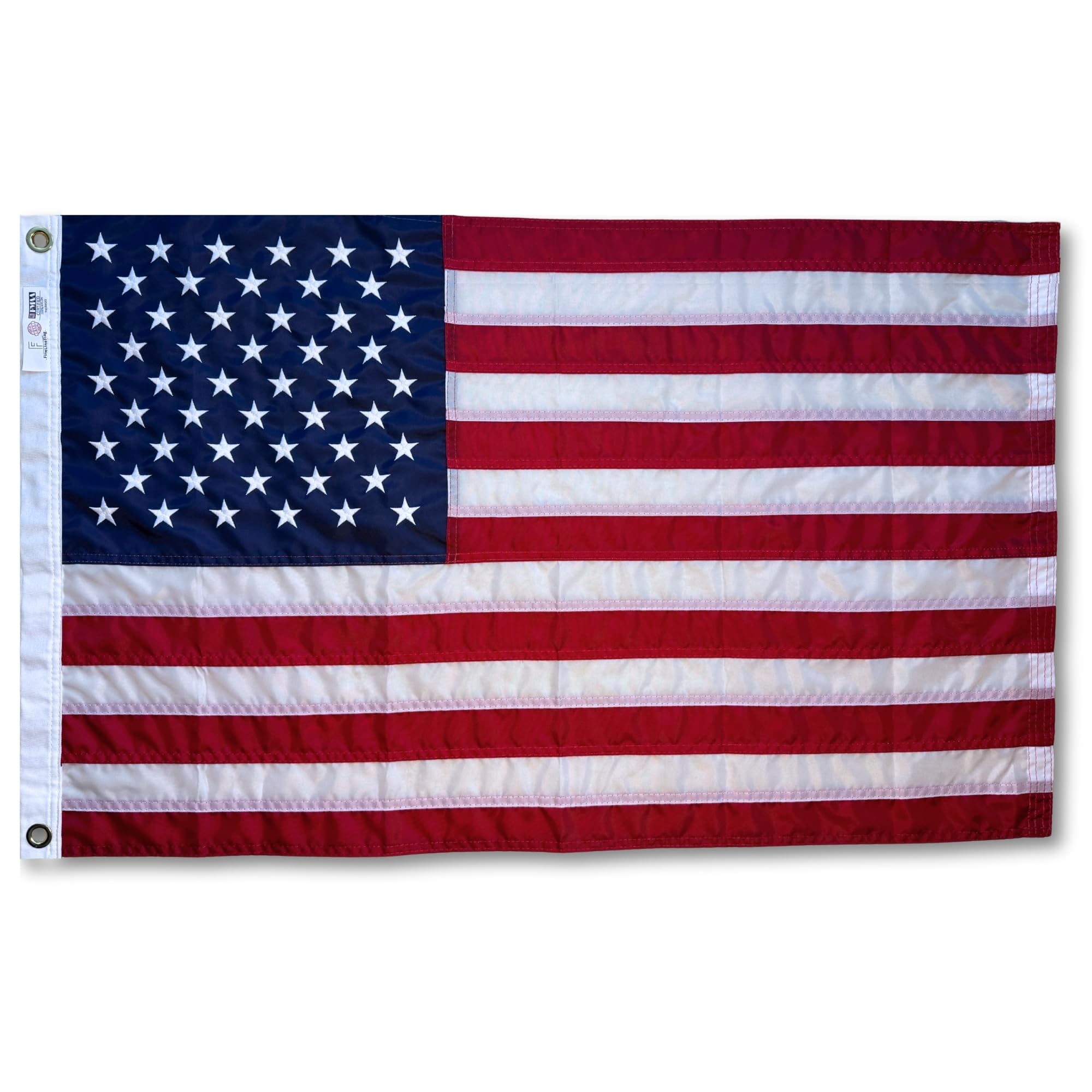 2x3 Nylon American Flag | Certified Made in USA, Outdoor Heavy-Duty | Fine Line Flag