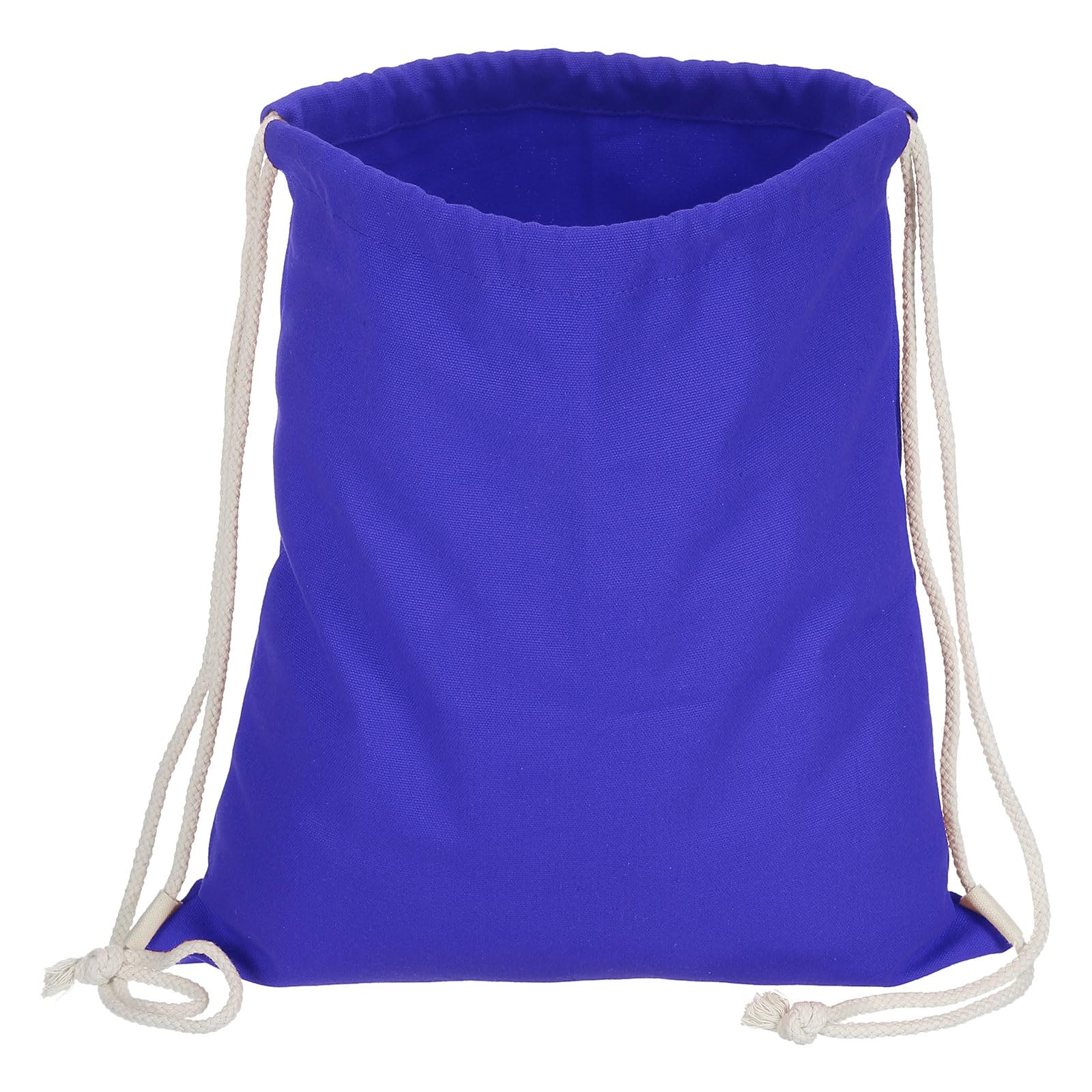 PATIKIL Cotton Drawstring Bags, Cotton Drawstring Backpack Foldable Sports Gym Bags for Women Men Gym Sports Trip, Dark Blue