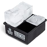 Bartender’s Secret Sauce Large 2”x2” Ice Cube Mold – Makes Four Perfect Cubes – Premium Silicone Ice Mold for Old Fashioneds, Whiskey & Craft Cocktails – Stackable & Easy Release