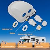 Restmo 2 Pack IP68 Waterproof Solar Cable Entry Gland Dual Cable Seal Box view 4