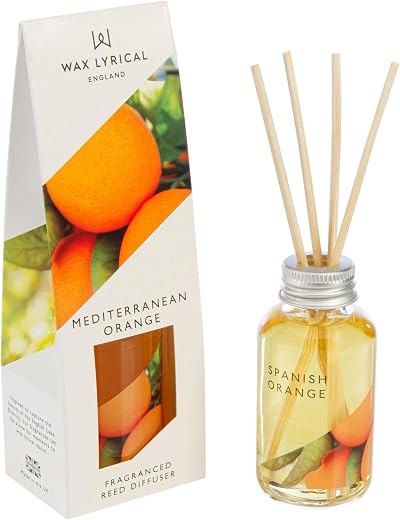 Wax Lyrical Mediterranean Orange Reed Diffuser 40ml Alcohol Free
