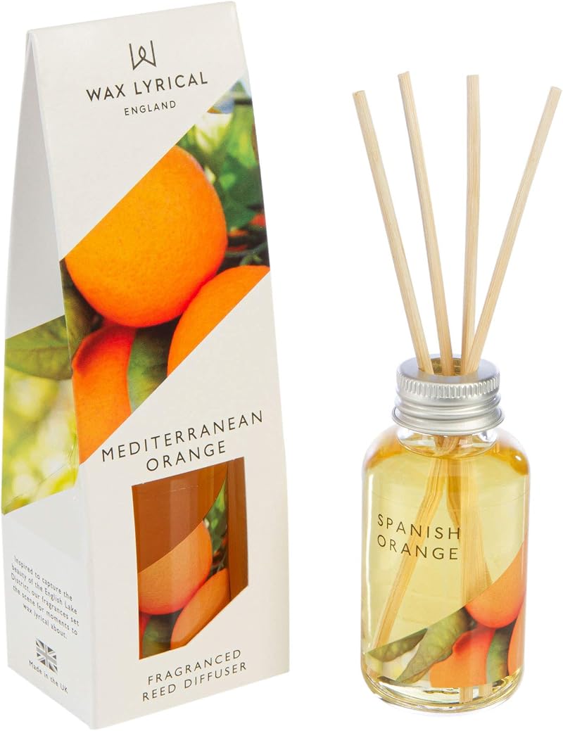 Wax Lyrical Mediterranean Orange Reed Diffuser 40ml Alcohol Free