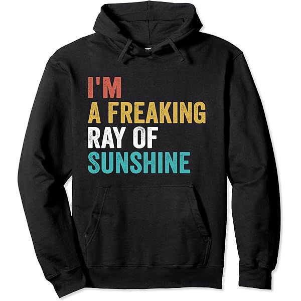 Funny Sarcastic Sweatshirt For Women - 'Your Little Ray Of Sarcastic Sunshine' Graphic Pullover Long Sleeve Top