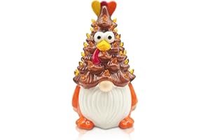 Hexagram Thanksgiving Decorations, Thanksgiving Gnomes Ceramic Tree Decor, Ceramic Turkey Gnome Tree Decor, Turkey Decorations Indoor