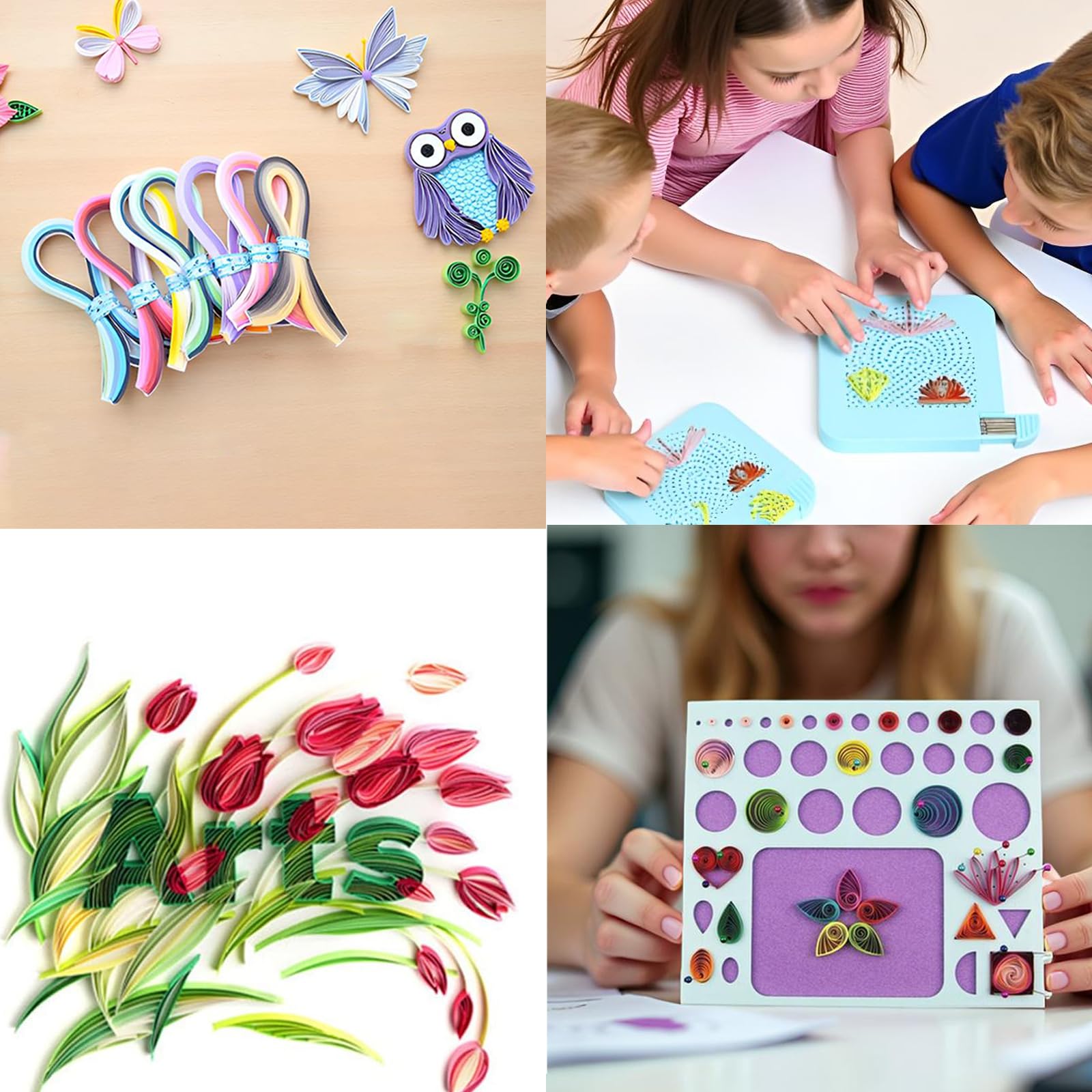 YURROAD Quilling Paper Set for Beginners with 36 Colors 900 Strips 3MM Quilling Papers Quilling Template Board Quilling Comb Quilling Curling Coach Quilling Slotted Pen