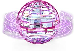 ATHLERIA UFO Magic Flying Orb Ball Toy with Lights,2022 Cool Stuff Gadgets Christmas Toy for Teen Boy Girl 6 7 8 9 10+ Year Old Halloween Birthday Gift,Hover Mini Drones for Kids,Fidget Flying Spinner