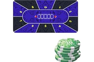 Poker Table Cover, 120x60cm Poker Table Mat, Anti-Slip Mat, Top for Party, Theme Party, Night
