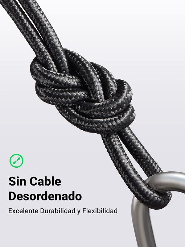 USB C USB 3.0 5Gbps 3A Cabo de Nylon Trançado (1M)