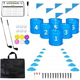 DigNew 6 Holes Backyard Golf Game with 2 Clubs,Yard Game for Adult and Family,Golf Chipping Games for Practice,Beach,Lawn,Camping,Park