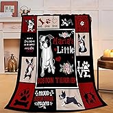 Rylane Boston Terrier Blanket Boston Terrier Gifts Throw Blankets Fleece Flannel Blanket Plush Lightweight Blanket Dog Stuff Gift for Couch Sofa Bed for Women Girls 50"X40"