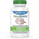 DrFormulas' Best Probiotics for Women & Men | Nexabiotic Multi Probiotic with Saccharomyces Boulardii, Lactobacillus Acidophilus, B. infantis, Prebiotic 60 Count Capsules (Not Pearls)