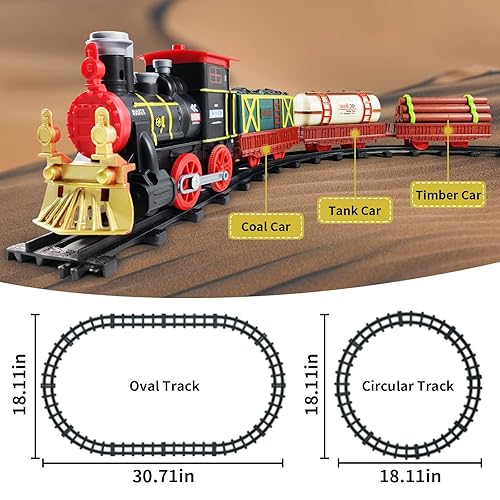 AHIROT Train Set for Christmas Tree: Battery-Powered Electric - Main Image