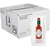 TABASCO&reg; Brand Original Red Pepper Sauce, Hot, Single Packets (200-Pack) | Individual Condiment Packets, Three Simple Ingredients, Gift or Travel, Great Wings &amp; Pizza Sauce, Oyster Sauce &amp; More