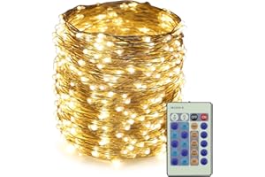 ER CHEN Gorgeous String Lights,165Ft 500 LEDs Silver Coating Copper Wire Starry String Lights with Multi-Function Remote Cont