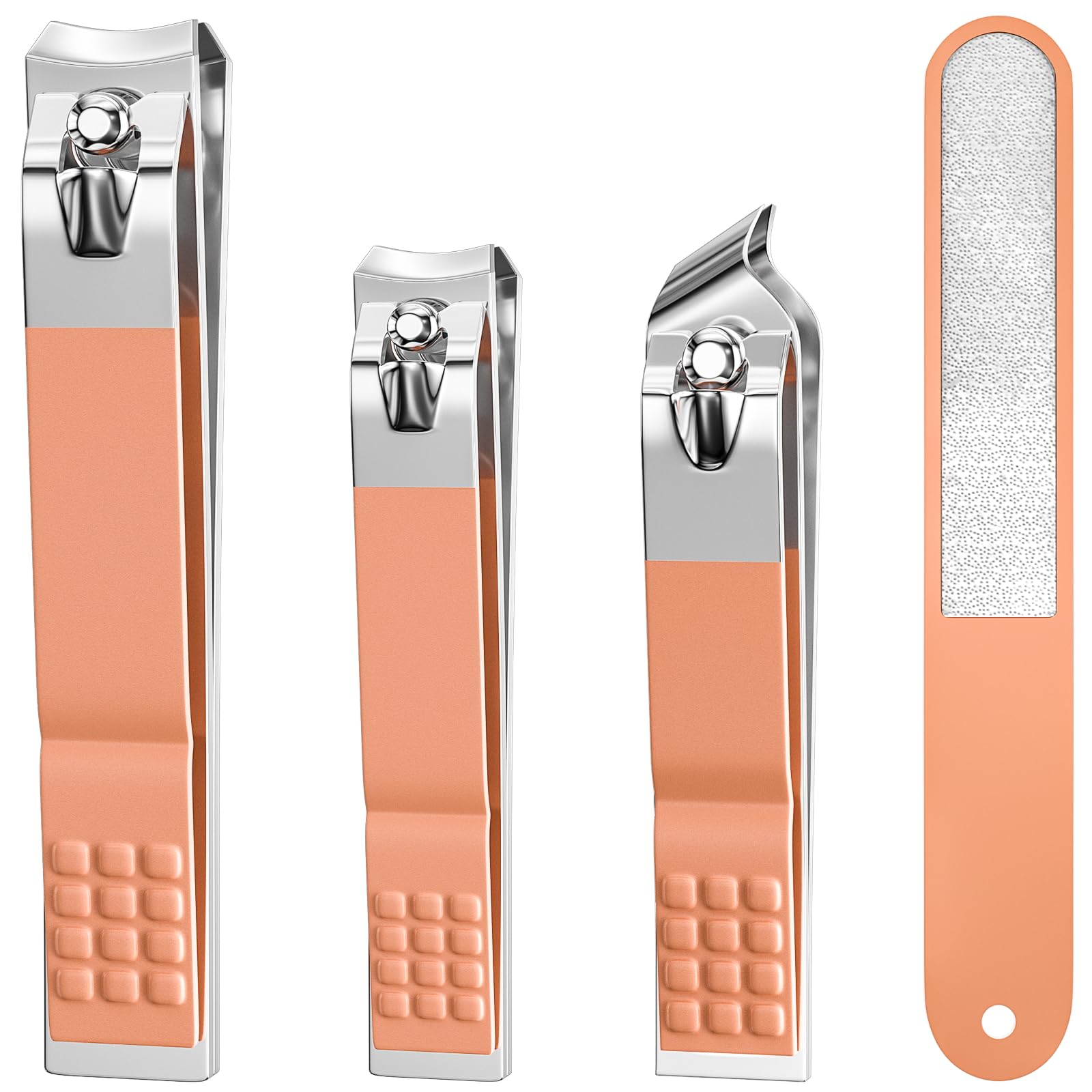 Photo 1 of DUCOO Nail Clipper Set, 4 PCS Ultra Sharp Nail Clippers for Men, Women, Adults Toenail Fingernail Clippers, Stainless Steel Nail Cutter & File, Rose Gold