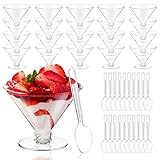 CALBODE 80 Pack Plastic Martini Glasses with