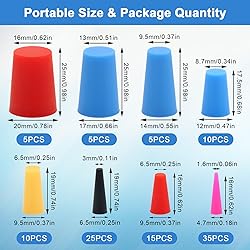 110PCS Silicone Rubber Tapered Plug, Coldairsoap