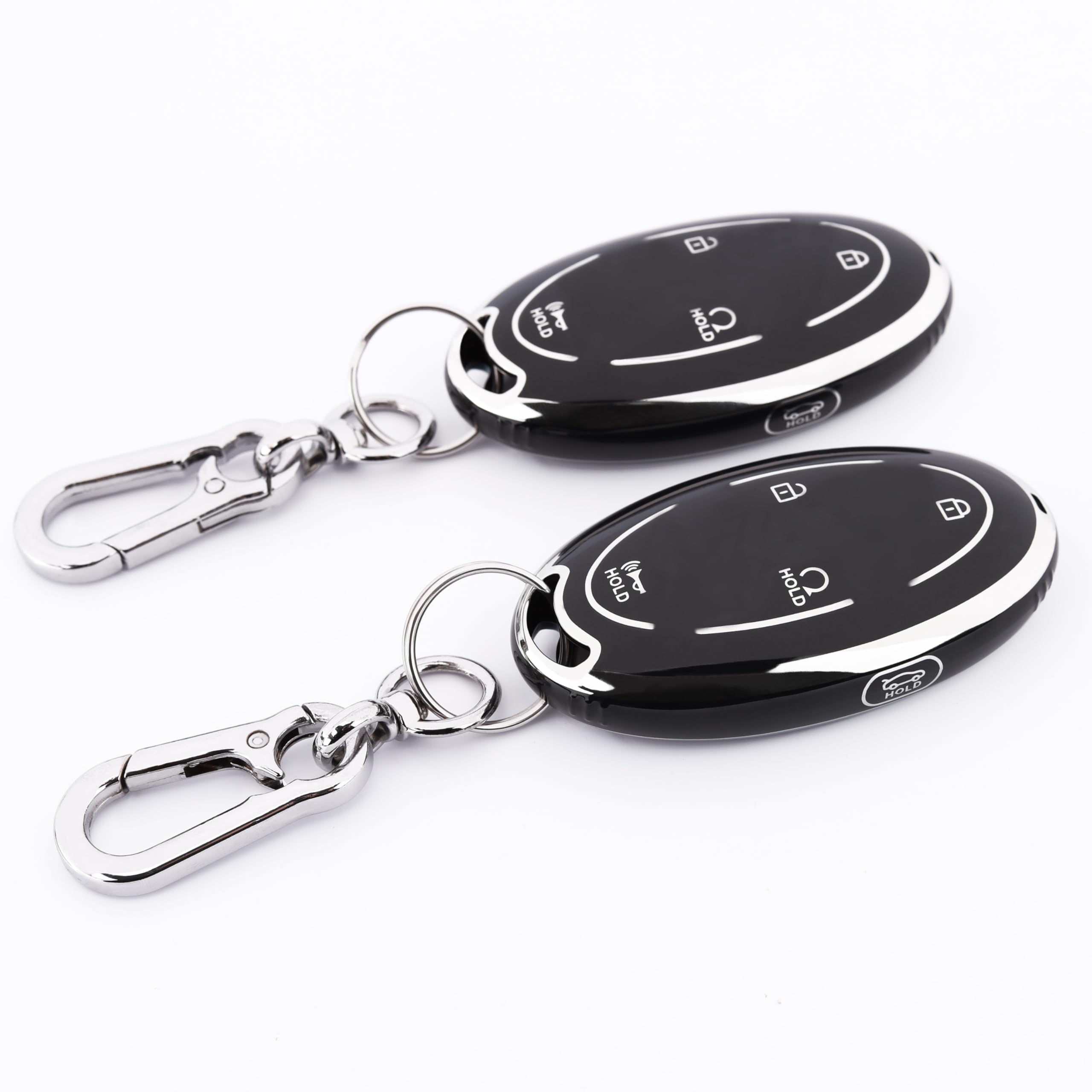 Photo 1 of PADITURAL 5-Button Key Fob Cover for Hyundai 2024-2025 Tucson Elantra Santa Fe Kona Sonata IONIQ, Protective Case with Anti-Loss Keychain, Black